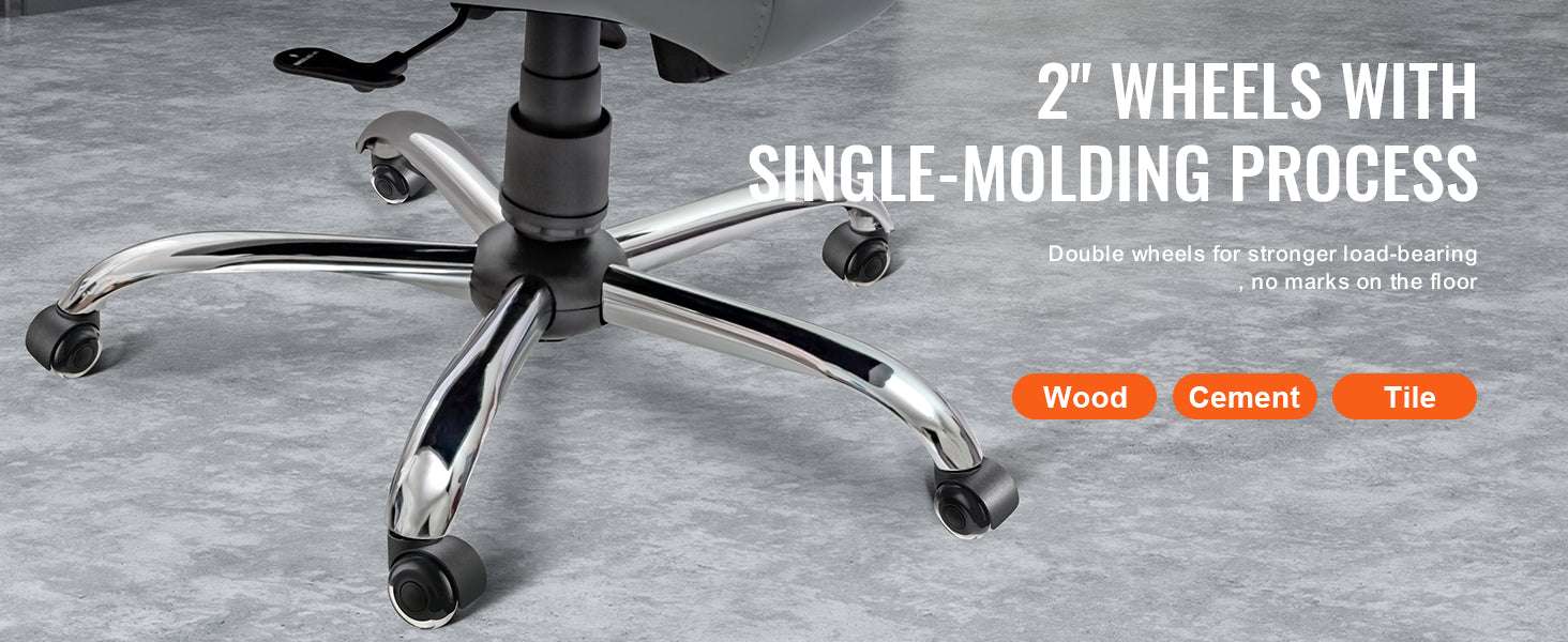 Office Chair Replacement Wheels Set of 5 Smooth Quiet Casters-3 in Single Wheels / CZECH REPUBLIC