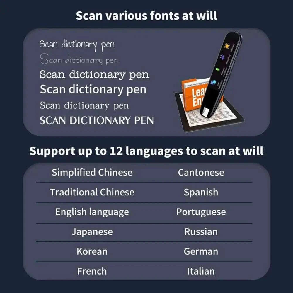 Offline Translation Pen with 123-Language Scanning Support-black / JP