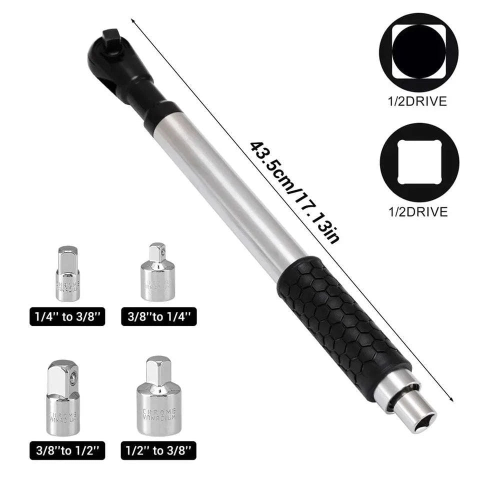 Offset Extension Wrench for Tight Spaces with Socket Adapters-United States