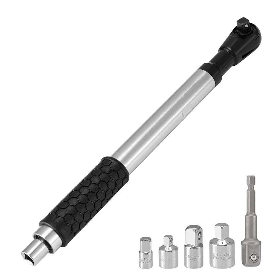 Offset Extension Wrench for Tight Spaces with Socket Adapters-United States