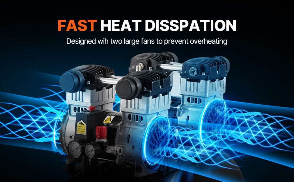 Oil-Free Air Compressor Quiet Electric Pump for Tires & Tools-30L / United States