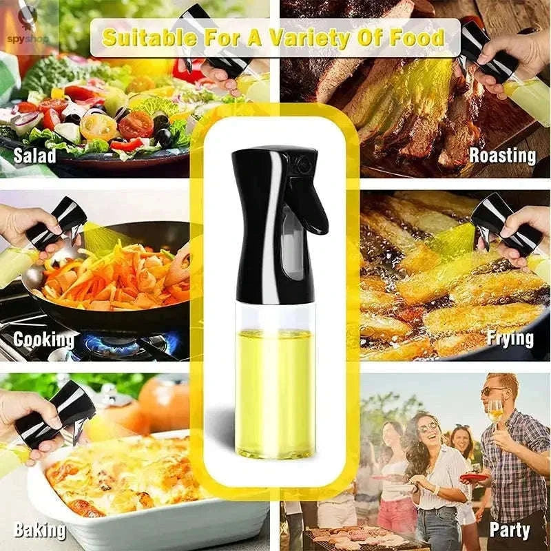 Oil Spray Bottle Fine Mist Dispenser for Cooking and Grilling-300ml white