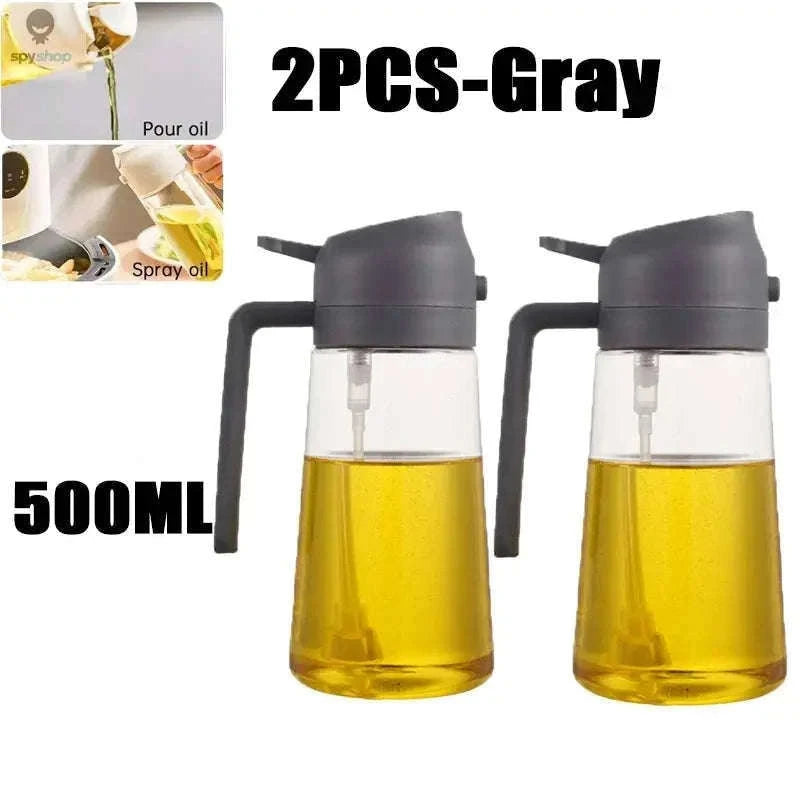 Oil Spray Bottle Fine Mist Dispenser for Cooking and Grilling-300ml white