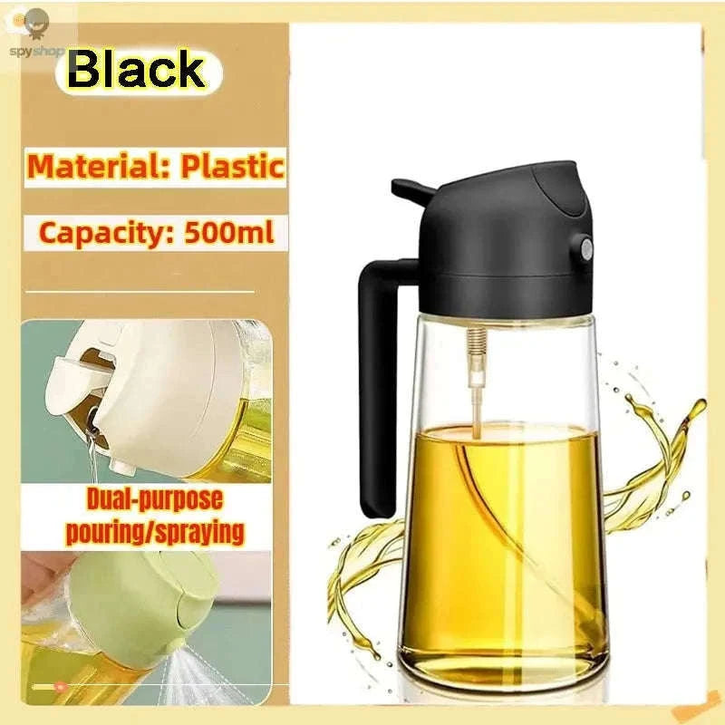 Oil Spray Bottle Fine Mist Dispenser for Cooking and Grilling-300ml white
