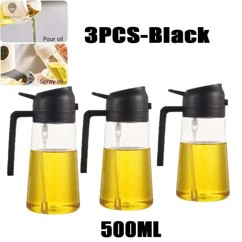 Oil Spray Bottle Fine Mist Dispenser for Cooking and Grilling-300ml white
