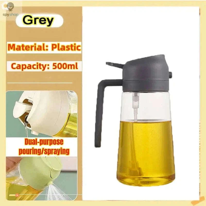 Oil Spray Bottle Fine Mist Dispenser for Cooking and Grilling-300ml white