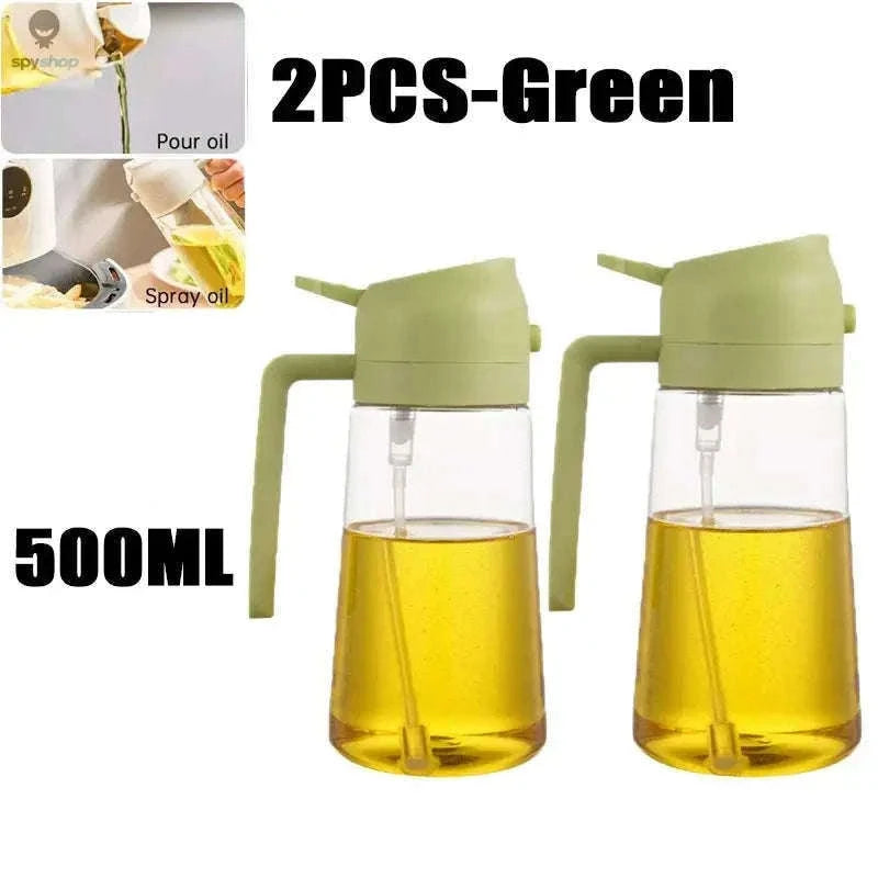 Oil Spray Bottle Fine Mist Dispenser for Cooking and Grilling-300ml white