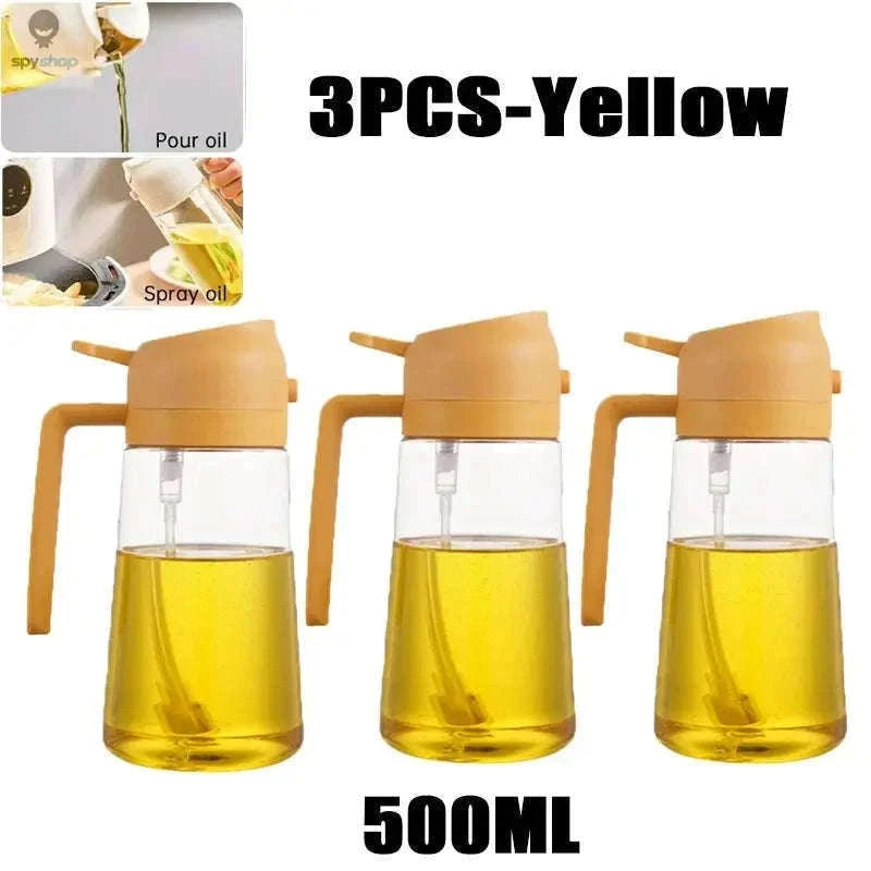 Oil Spray Bottle Fine Mist Dispenser for Cooking and Grilling-300ml white