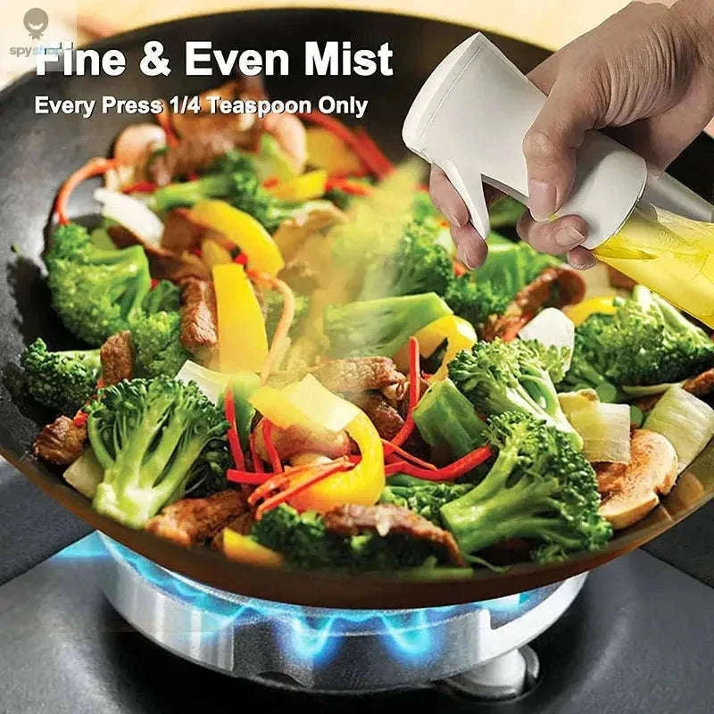 Oil Spray Bottle Fine Mist Dispenser for Cooking and Grilling-300ml white