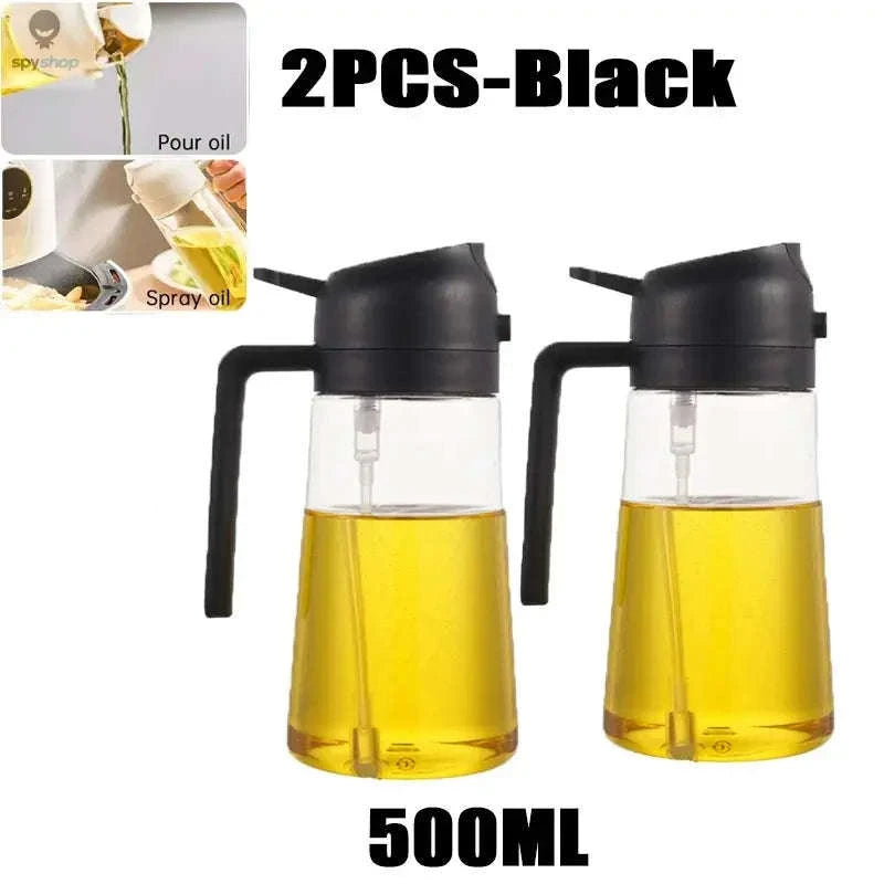 Oil Spray Bottle – Fine Mist Dispenser for Cooking, Grilling, and Baking-300ml white