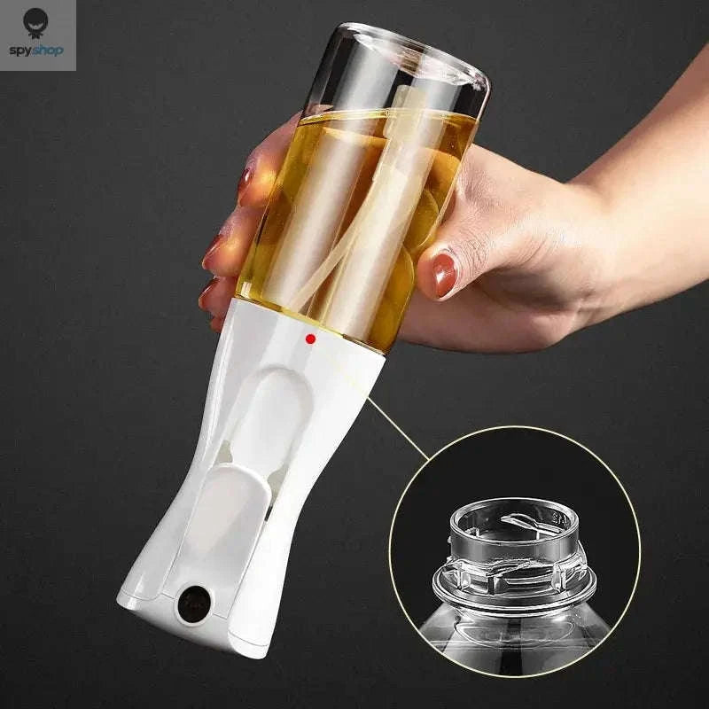Oil Spray Bottle – Fine Mist Dispenser for Cooking, Grilling, and Baking-300ml white