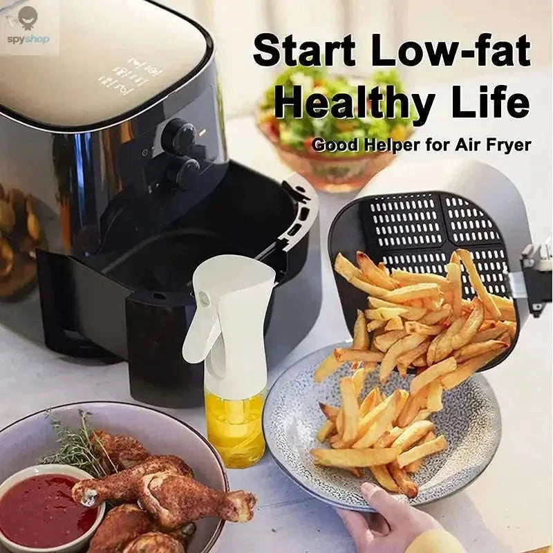 Oil Spray Bottle – Fine Mist Dispenser for Cooking, Grilling, and Baking-300ml white