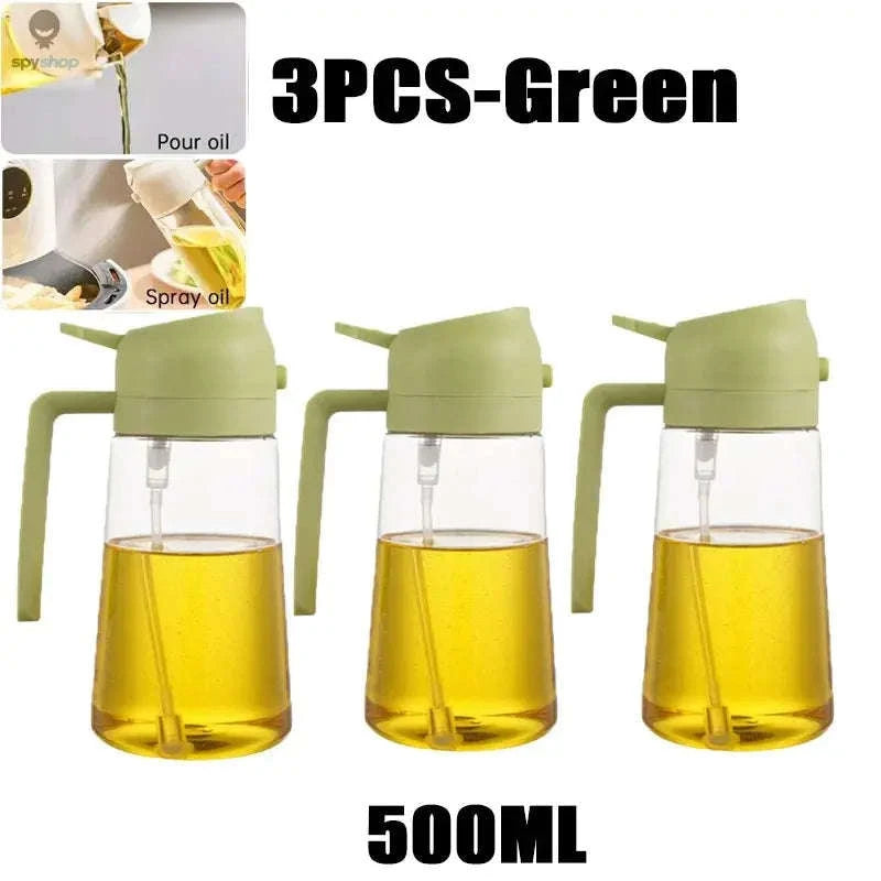 Oil Spray Bottle – Fine Mist Dispenser for Cooking, Grilling, and Baking-300ml white