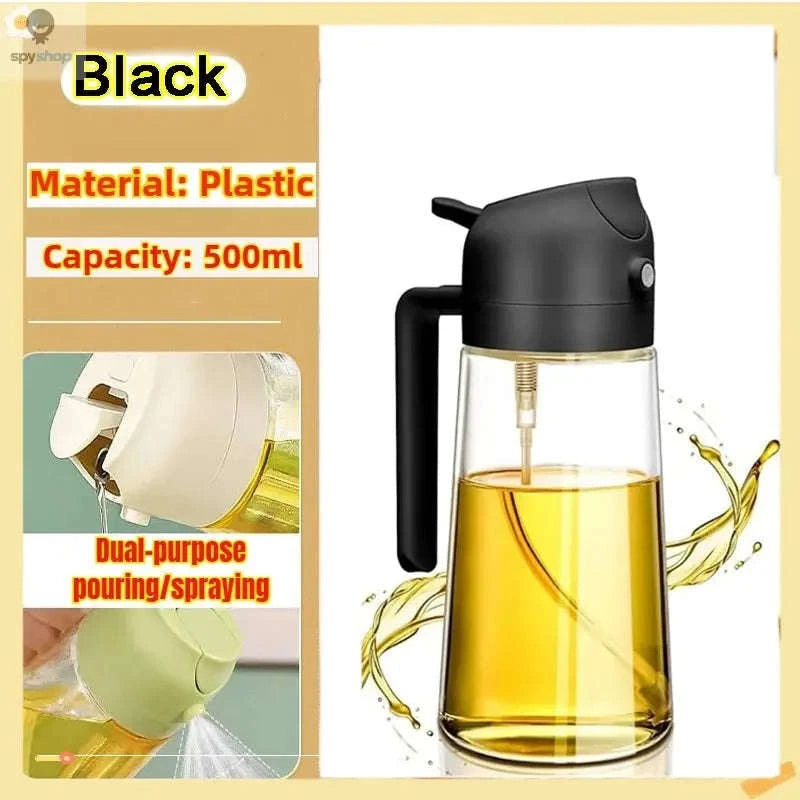 Oil Spray Bottle – Fine Mist Dispenser for Cooking, Grilling, and Baking-300ml white