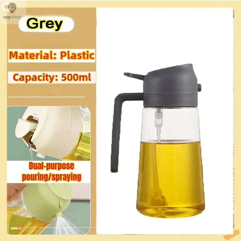Oil Spray Bottle – Fine Mist Dispenser for Cooking, Grilling, and Baking-300ml white