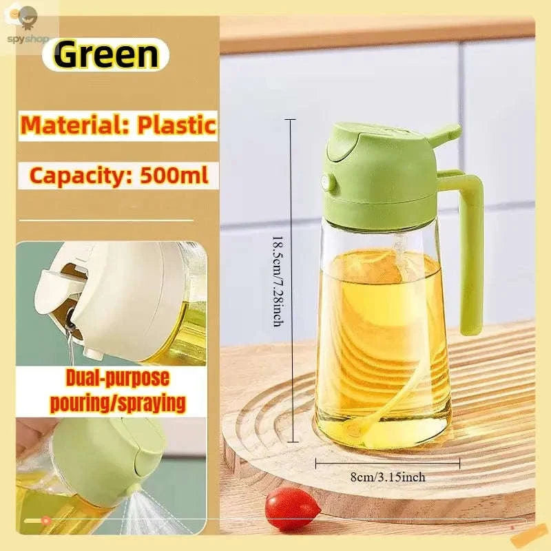 Oil Spray Bottle – Fine Mist Dispenser for Cooking, Grilling, and Baking-300ml white