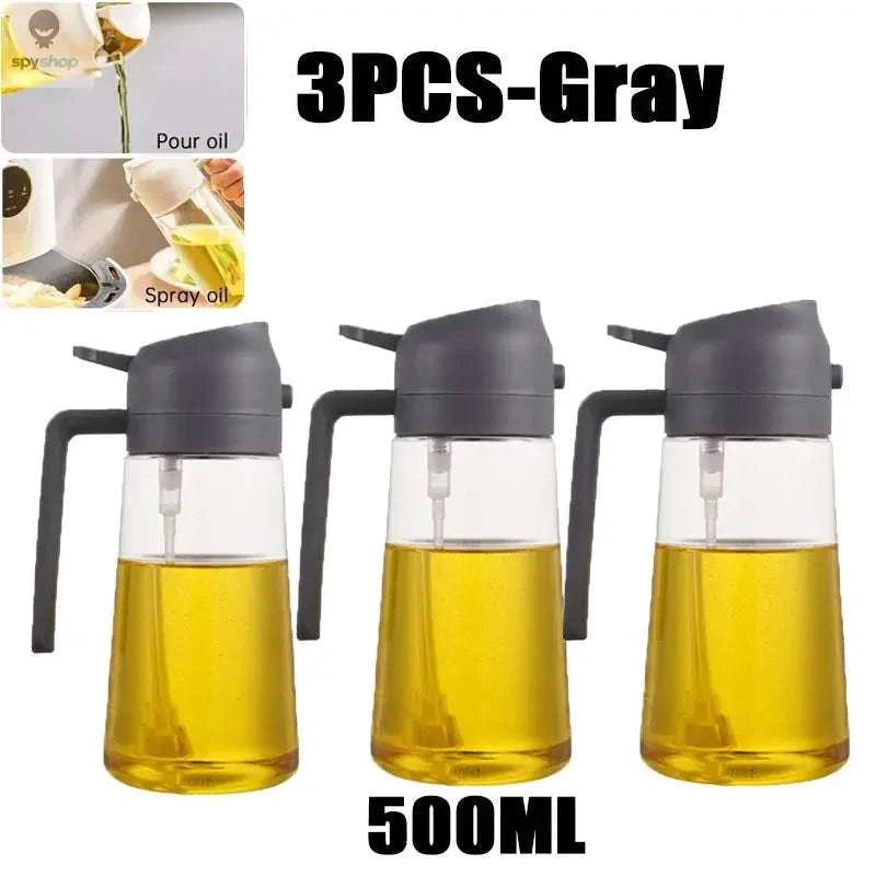 Oil Spray Bottle – Fine Mist Dispenser for Cooking, Grilling, and Baking-300ml white