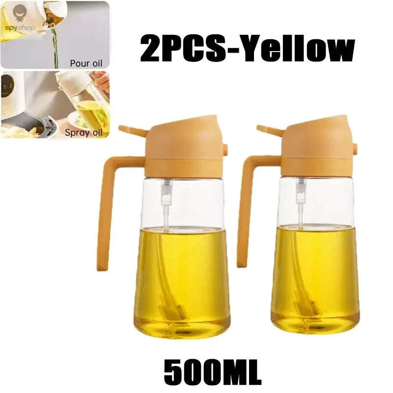 Oil Spray Bottle – Fine Mist Dispenser for Cooking, Grilling, and Baking-300ml white