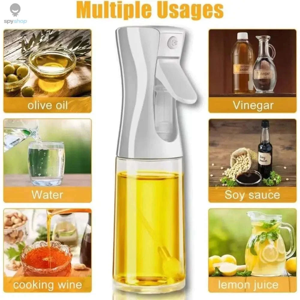 Oil Spray Bottle for Cooking – Precise Mist, Healthy Control, Multi‑Use Design-200 ML Black