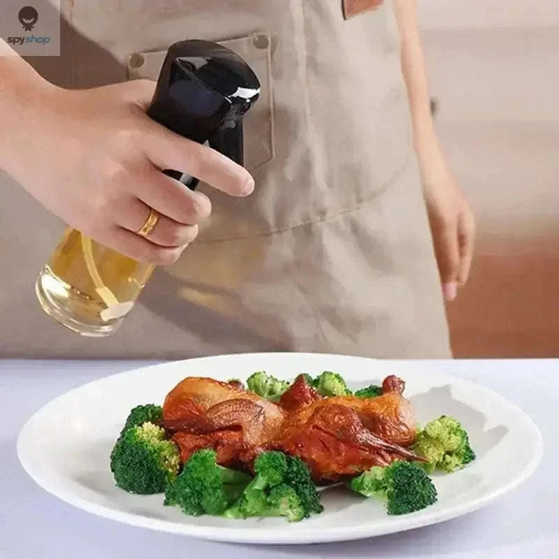 Oil Spray Bottle for Cooking – Precise Mist, Healthy Control, Multi‑Use Design-200 ML Black