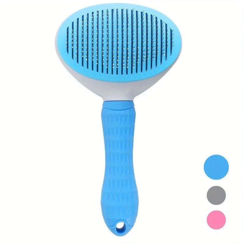 One-Click Pet Hair Removal Comb-Pink / Fine-needle comb