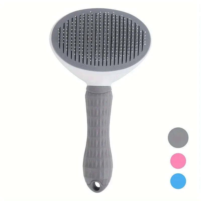 One-Click Pet Hair Removal Comb-Pink / Fine-needle comb