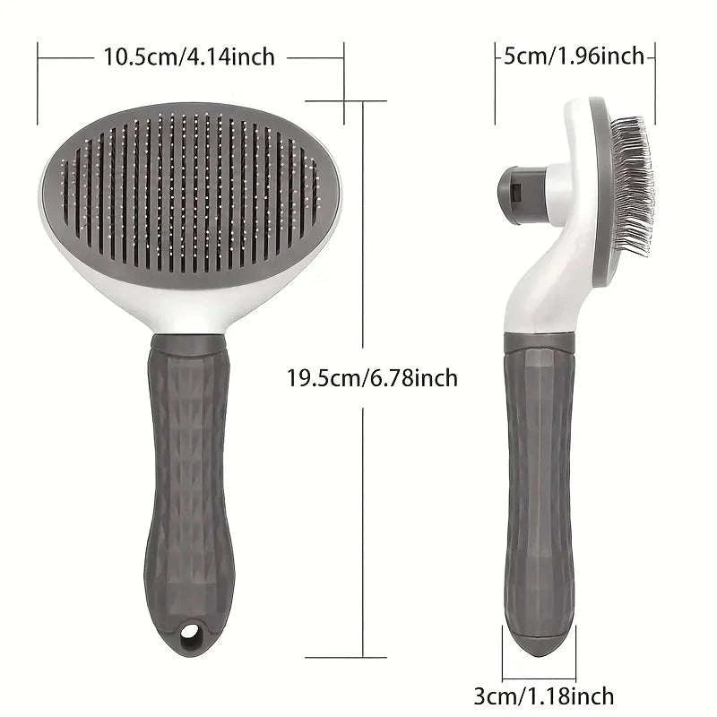 One-Click Pet Hair Removal Comb-Pink / Fine-needle comb