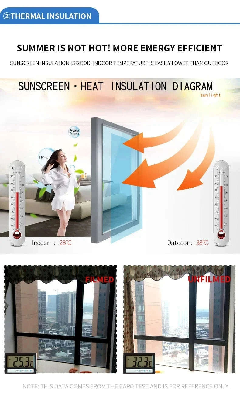 One Way Mirror Window Film for Privacy and Heat Control-Brown silver / 90x500 cm