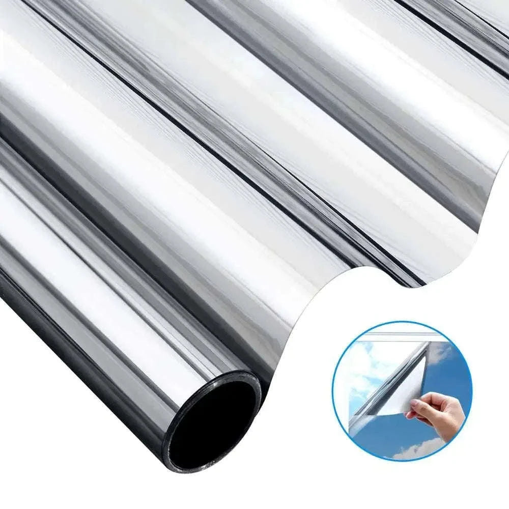 One Way Mirror Window Film for Privacy and Heat Control-Brown silver / 90x500 cm