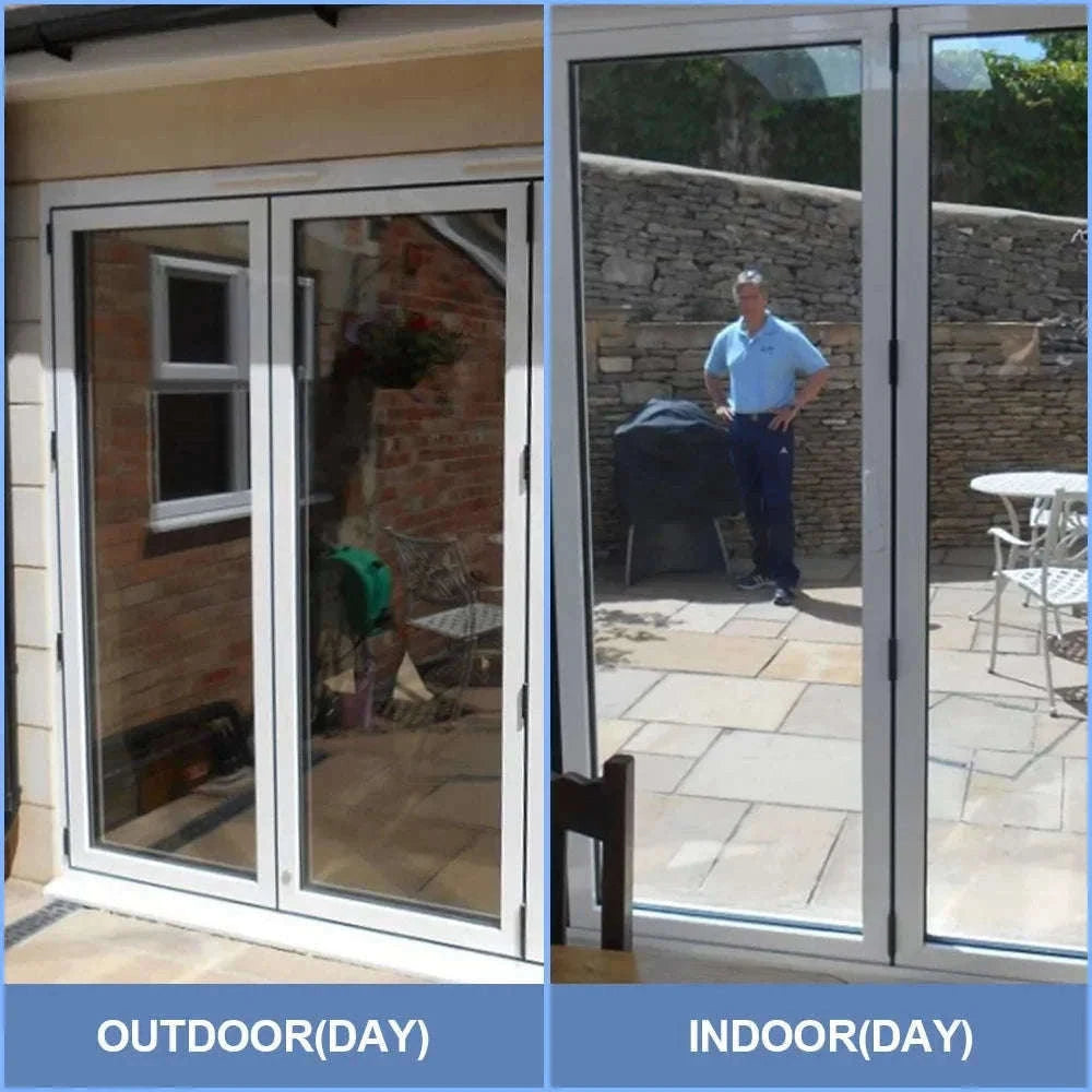 One Way Mirror Window Film for Privacy and Heat Control-Brown silver / 90x500 cm
