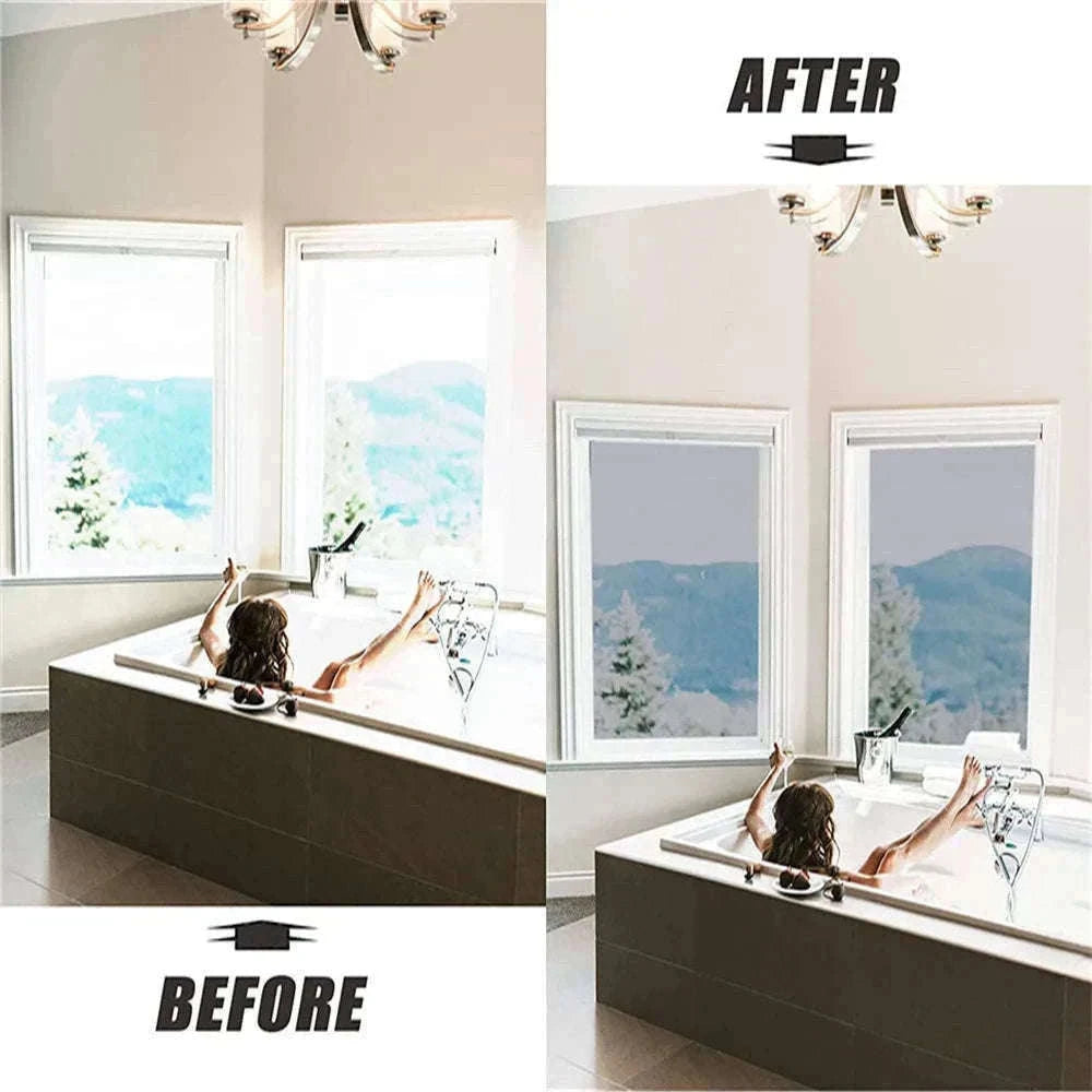 One Way Window Film Mirror Effect Tint for Daytime Privacy-Silver / 40x300cm