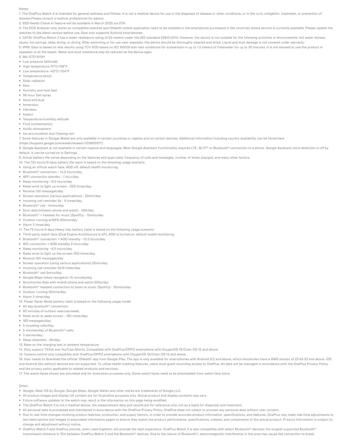 OnePlus Watch 3 Smart Watch with LTPO AMOLED Display-Silver titanium / 46mm