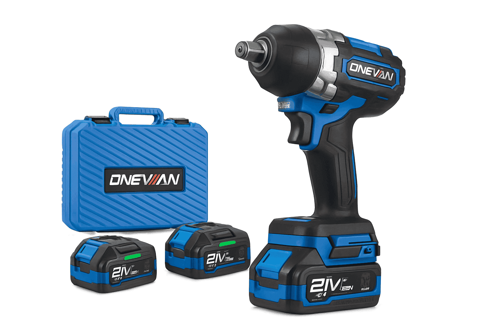 ONEVAN 2800N.M High Torque Brushless Electric Wrench Cordless 1/2 Inch Screwdriver Impact Drill Tool For Makita 18V Battery Pin-2 Big Battery Set / United States
