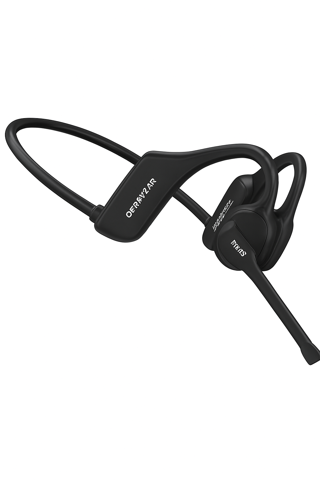 Open-Ear Headset with Noise-Canceling Boom Microphone