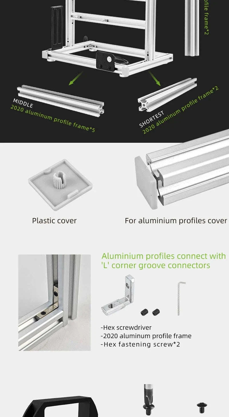 Open Frame ATX Aluminum PC Case with Horizontal GPU Mount-BlockCase Silver