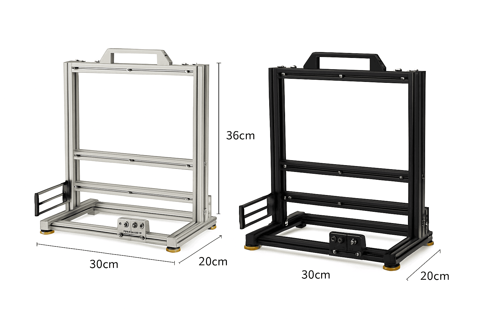 Open Frame PC Case ATX MicroATX ITX Aluminum Gaming Chassis-ATX-Black