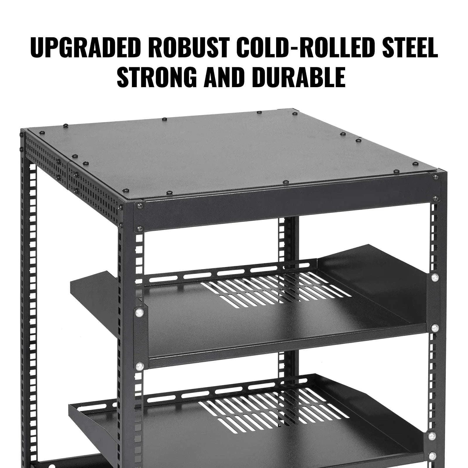 Open Frame Server Rack 12U–20U Adjustable Depth Wall or Floor Mount-20U / United States