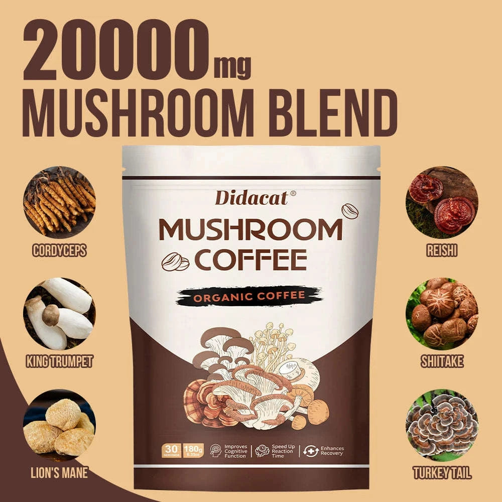 Organic Mushroom Coffee Blend with Superfood Extracts-180g / 3 pack / United States