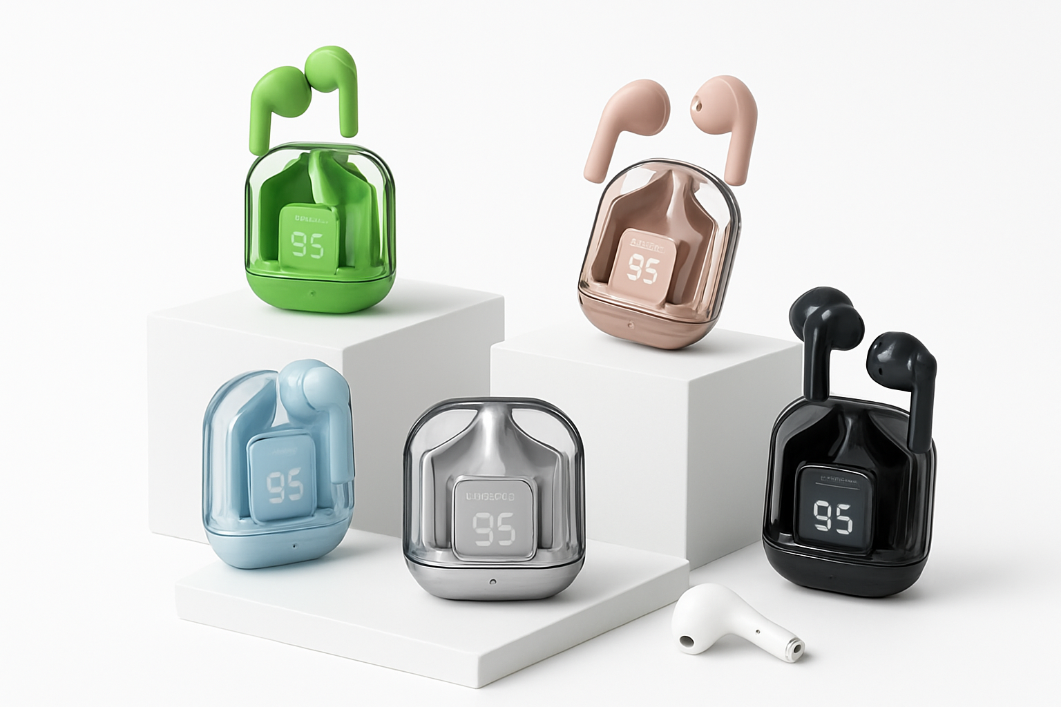 Bezdrátová Bluetooth sluchátka s HiFi zvukem a LED displejem
