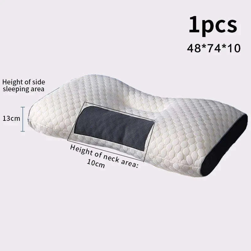 Orthopedic Cervical Pillow for Neck Support and Alignment-Blue 48x74x10cm / 48x74cm