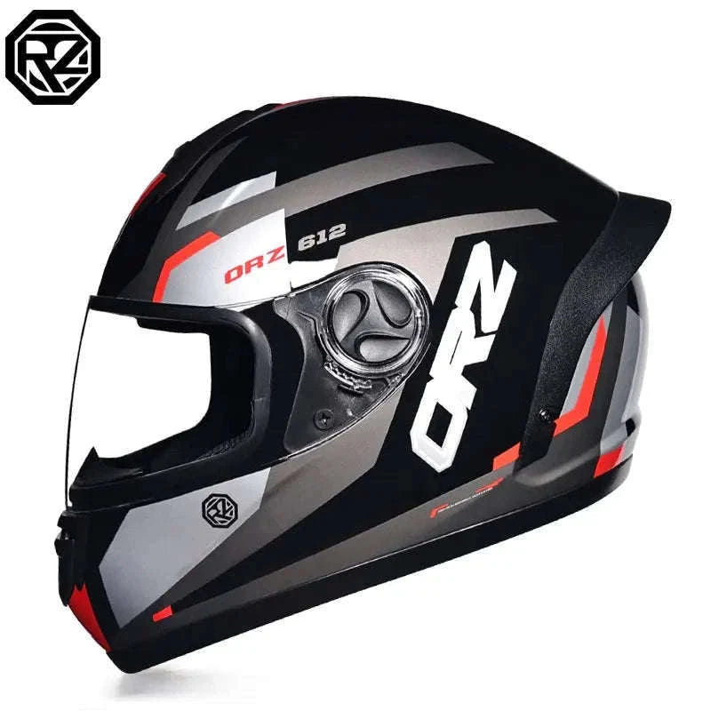 ORZ Full Face Motorcycle Helmet DOT Approved, Unisex ABS+PC-19 / L