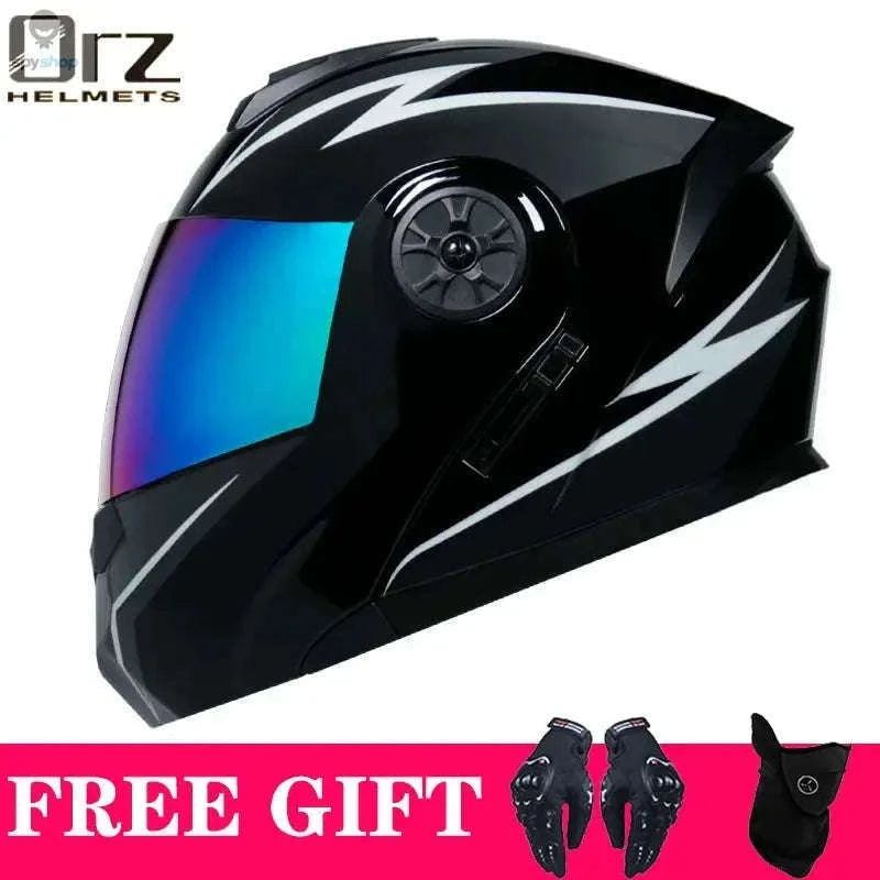 Orz Voyage Modular Motorcycle Helmet with Dual Visor-5B / S