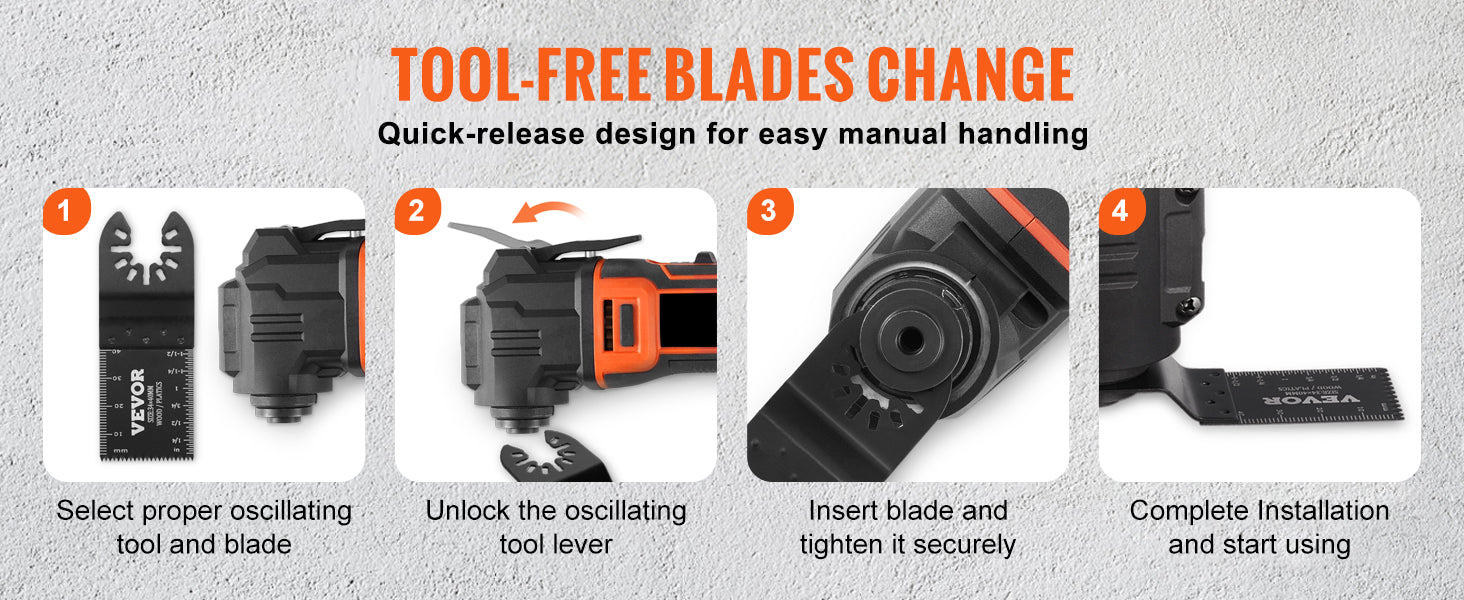 30PCS Oscillating Multi Tool Blade Kit Universal Quick Release Set