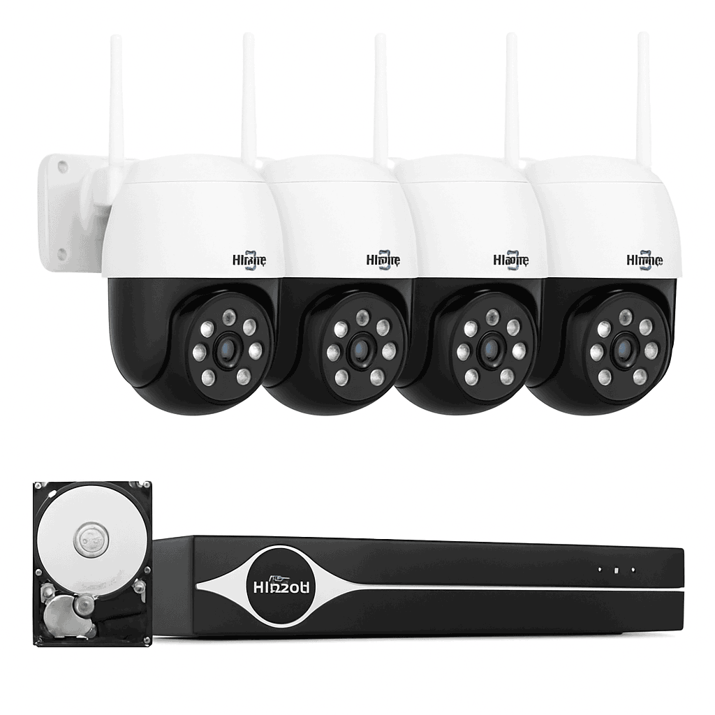 Outdoor 4K Wireless Security Camera Kit with Auto Tracking-United States / 4CamKit