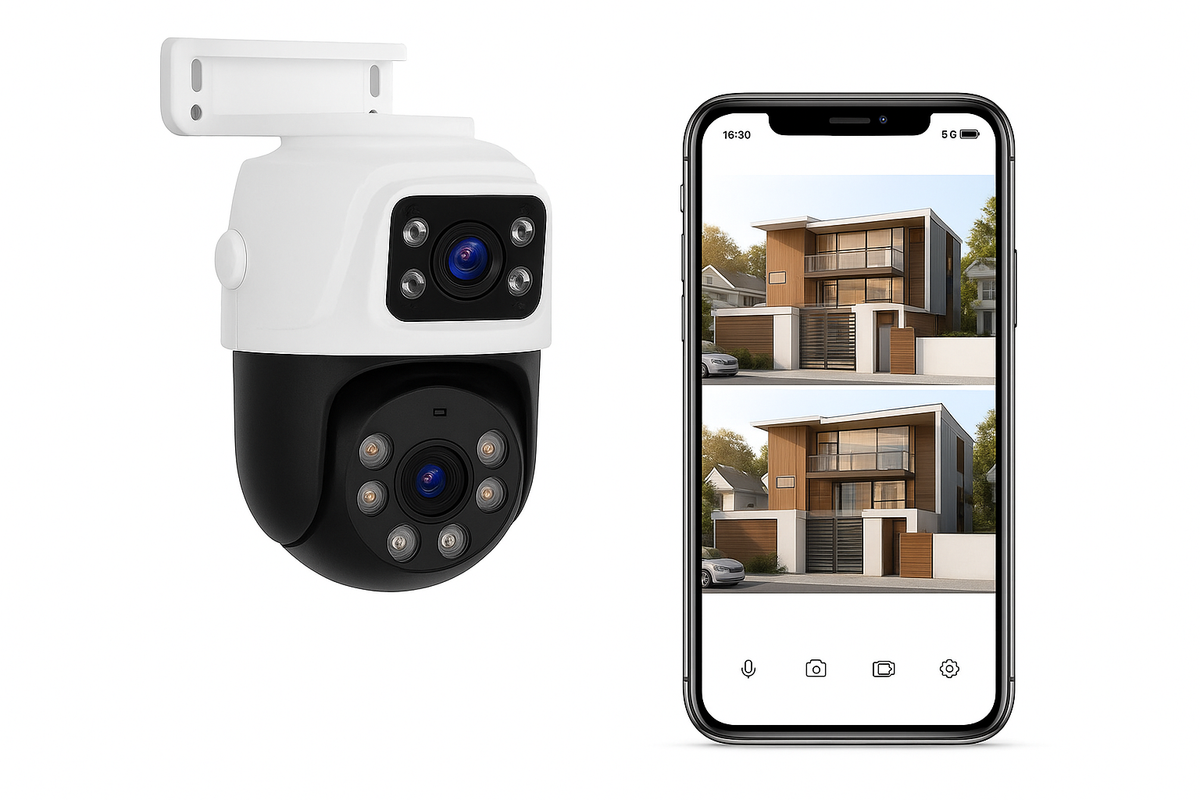 Outdoor 6MP Dual Lens PTZ POE IP Camera