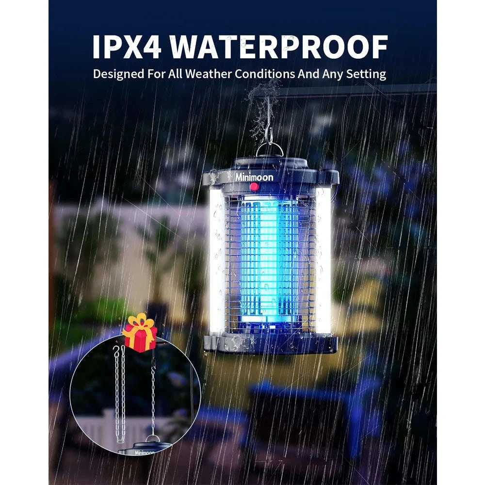 Outdoor Bug Zapper with Dual LED Light 4200V Mosquito Trap-HK-8-US Plug 110V / United States