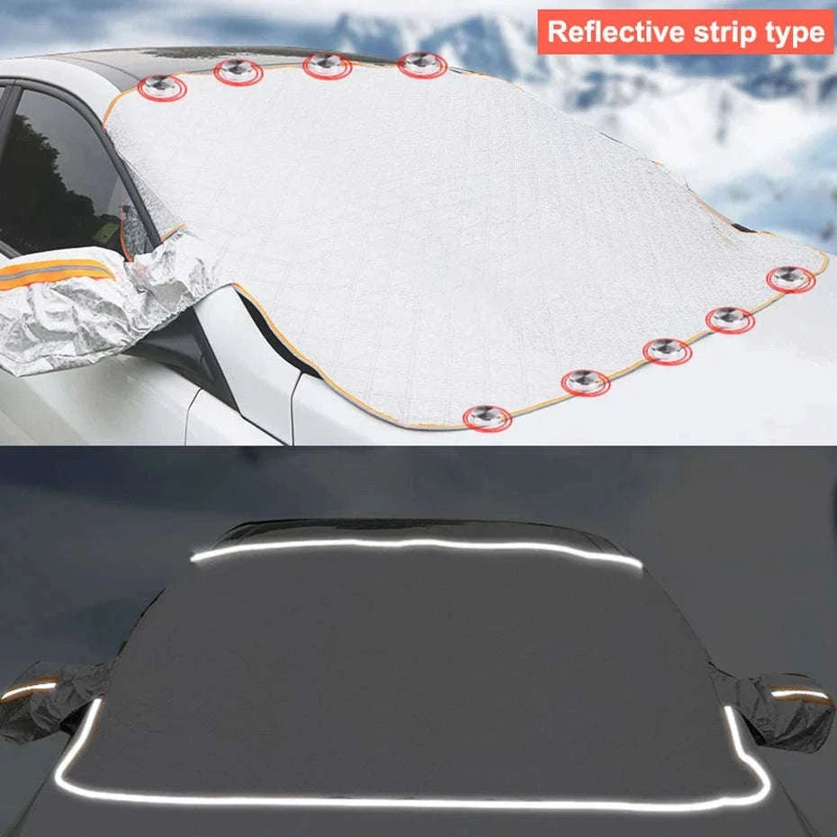 Outdoor Car Windshield Snow Cover with Windproof Strap-1 pc