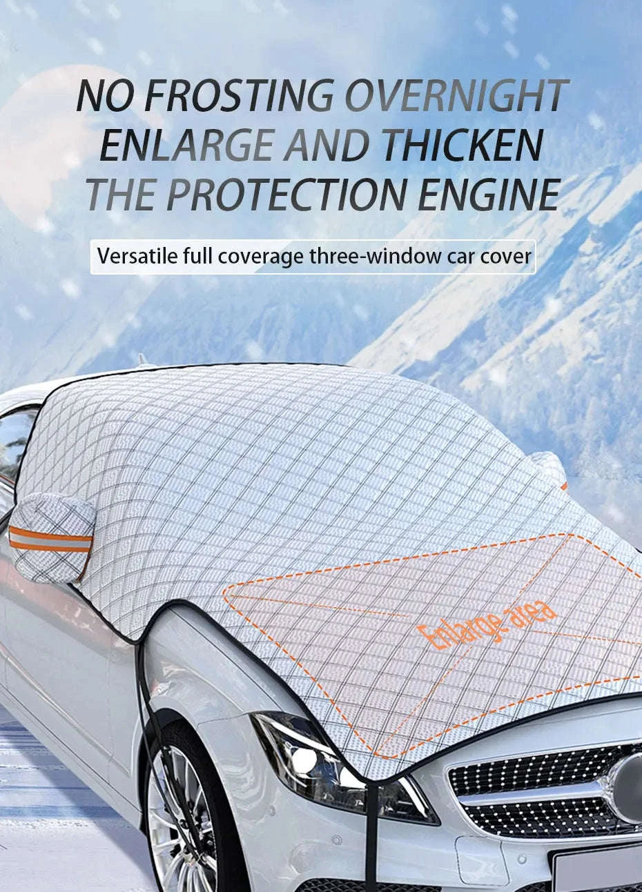 Outdoor Car Windshield Snow Cover with Windproof Strap-1 pc