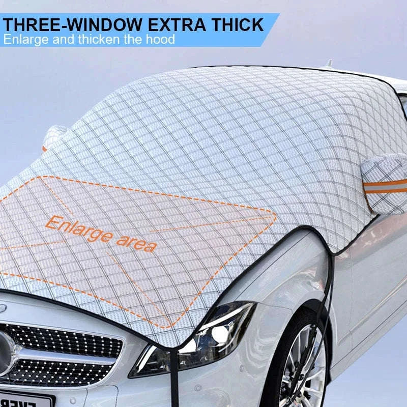 Outdoor Car Windshield Snow Cover with Windproof Strap-1 pc