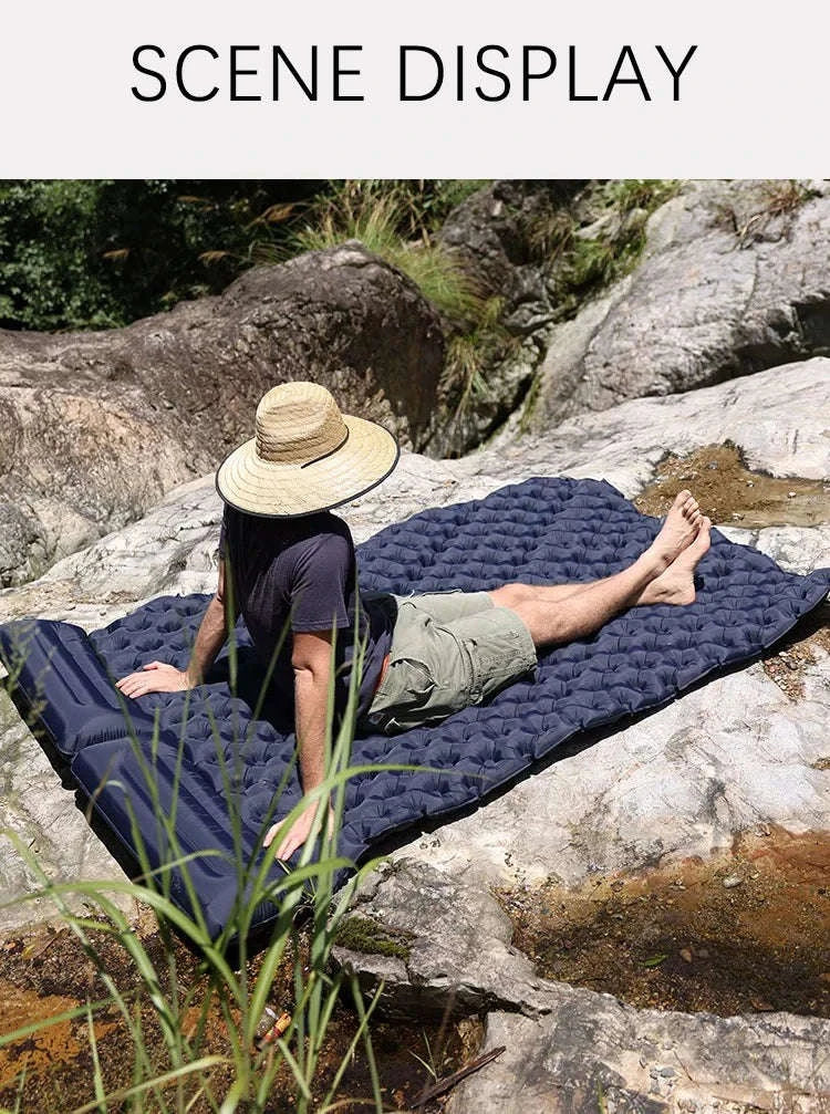 Outdoor Double Inflatable Mattress Sleeping Pad-Orange